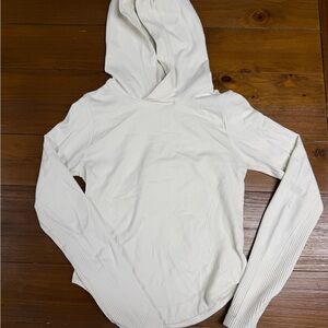 Women's White Hoodie Top